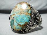 Huge Vintage Native American Navajo Royston Turquoise Sterling Silver Bracelet-Nativo Arts