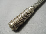 Extremely Rare Vintage Native American Navajo Sterling Silver Turquoise Pool Cue!!-Nativo Arts