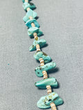 Native American Fabulous Vintage Santo Domingo Kingman Turquoise Heishi Necklace-Nativo Arts