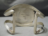 Huge Vintage Native American Navajo Domed Coral Sterling Silver Bracelet-Nativo Arts