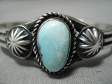 Important Vintage Native American Navajo Kirk Smith Turquoise Sterling Silver Bracelet-Nativo Arts