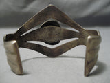 Thick And Sturdy!! Vintage Native American Navajo Turquoise Sterling Silver Bracelet Old-Nativo Arts