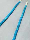 Native American Dazzling Authentic Vintage Santo Domingo Turquoise heishi Necklace-Nativo Arts