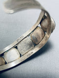 One Of A Kind Vintage Native American Navajo 5 Black Onyx Sterling Silver 1950 'S Bracelet-Nativo Arts