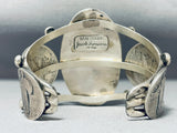 One Of The Biggest Best Native American #8 Turquoise Sterling Silver Bracelet-Nativo Arts