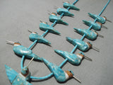 One Of The Best Vintage Santo Domingo Native American Navajo Turquoise Hummingbord Necklace-Nativo Arts