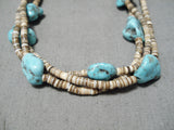 Superior Vintage Navajo Kingman Turquoise Necklace Native American Old-Nativo Arts