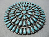 Authentic Vintage Native American Navajo Victor Moses Begay Turquoise Sterling Silver Pin Old-Nativo Arts