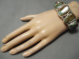 Monumental Vintage Native American Navajo Huge Royston Turquoise Sterling Silver Bracelet-Nativo Arts