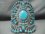 One Of The Best Ever Native American Navajo Turquoise Sterling Silver Bracelet-Nativo Arts