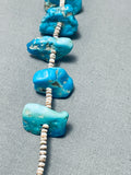 Traditional 93 Grams Vintage Native American Navajo Old Kingman Turquoise Heishi Necklace-Nativo Arts