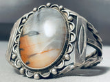 Best Vintage Native American Navajo Coiled Cuff Vintage Petrified Wood Sterling Silve Rbracelet-Nativo Arts