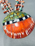 Native American One Of The Best Vintage Santo Domingo Green Turquoise Heishi Necklace Old-Nativo Arts