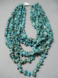 Breathtaking Vintage Native American Navajo Turquoise Necklace Old-Nativo Arts