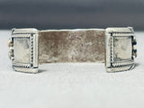 Fabulous Vintage Native American Navajo Turquoise Sterling Silver Bracelet Signed Lena Platero-Nativo Arts
