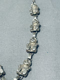 More Detailed Vintage Southwest Sterling Silver Necklace-Nativo Arts