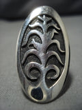 Impressive Vintage Hopi Native American Sterling Silver Ring Old-Nativo Arts