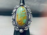 Incredible Native American Navajo Royston Turquoise Sterling Silver Ring Signed-Nativo Arts