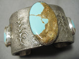 300 Gram #8 Turquoise Sterling Silver Bracelet Native American-Nativo Arts