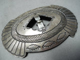 Tremendous Vintage Navajo Sterling Silver Buckle Native American Old-Nativo Arts