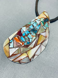 One Of The Most Intricate Vintage Native American Navajo Turquoise Sterling Silver Necklace-Nativo Arts