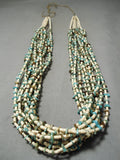 Museum Vintage Native American Navajo Royston Turquoise Sterling Silver Necklace Old-Nativo Arts
