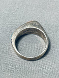 Fabulous Vintage Native American Navajo Turquoise & Sugulite Sterling Silver Ring-Nativo Arts