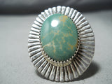 Huge San Felipe Royston Turquoise Sterling Silver Ring Native American-Nativo Arts