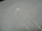 Striking Vintage Navajo August Largo Sterling Silver Native American Necklace-Nativo Arts