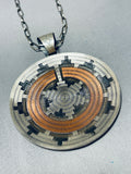 The Most Detailed Vintage Native American Navajo Sterling Silver Basket Necklace- Big-Nativo Arts