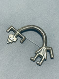 Important Yei Vintage Native American Navajo Sterling Silver Pin Old-Nativo Arts