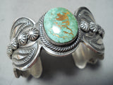 Outstanding Native American Navajo Nativeamerican Carico Lake Turquoise Sterling Silver Bracelet-Nativo Arts