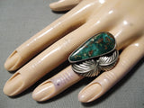 Electrifying Vintage Navajo Royston Turquoise Sterling Silver Ring Native American Old-Nativo Arts