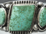 One Of The Best Vintage Native American Navajo Carico Lake Turquoise Sterling Silver Bracelet-Nativo Arts