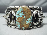Crazy Heavy Scorpion Native American #8 Turquoise Sterling Silver Bracelet-Nativo Arts