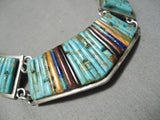 Charles Loloma Student Vintage Native American Navajo Turquoise Sterling Silver Necklace-Nativo Arts