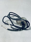 Impressive Native American Navajo Sterling Silver Roadrunner Bolo-Nativo Arts