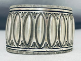 Long Shell One Of A Kind Vintage Native American Navajo Hand Tooled Sterling Silver Bracelet-Nativo Arts