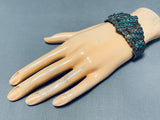 Newsworthy Vintage Native American Navajo Turquoise Sterling Silver Bracelet-Nativo Arts