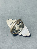 Sensational Vintage Native American Navajo Mother Of Pearl Sterling Silver Ring-Nativo Arts