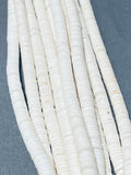Native American Authentic Coriz Santo Domingo White Shell Heishi Expert Wrap Necklace-Nativo Arts