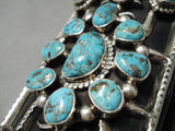 Amazing Vintage Native American Navajo Huge Turquoise Nuggets Sterling Silver Ketoh Bracelet-Nativo Arts