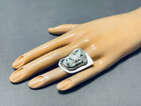 Astounding Vintage Native American Navajo Dry Creek Turquoise Sterling Silver Ring Signed-Nativo Arts
