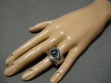 Best Vintage Native American Navajo Godber Turquoise Sterling Silver Tommy Jackson Ring-Nativo Arts