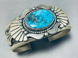 Important Iaca Winner Vintage Native American Navajo Turquoise Sterling Silver Bracelet-Nativo Arts