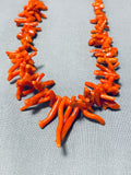 Native American Superior Vintage Santo Domingo Coral Goldfill Necklace-Nativo Arts