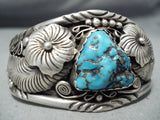 Ann Miller Vintage Native American Navajo Sleeping Beauty Turquoise Sterling Silver Bracelet-Nativo Arts