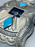 611 Gram Vintage Native American Navajo Turquoise Sterling Silver Concho Belt-Nativo Arts