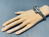 Rare Snake Vintage Southwestern Sterling Silver Bracelet-Nativo Arts