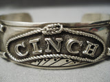 Unique Personal Piece Vintage Native American Navajo Sterling Silver Lasso Bracelet Old-Nativo Arts